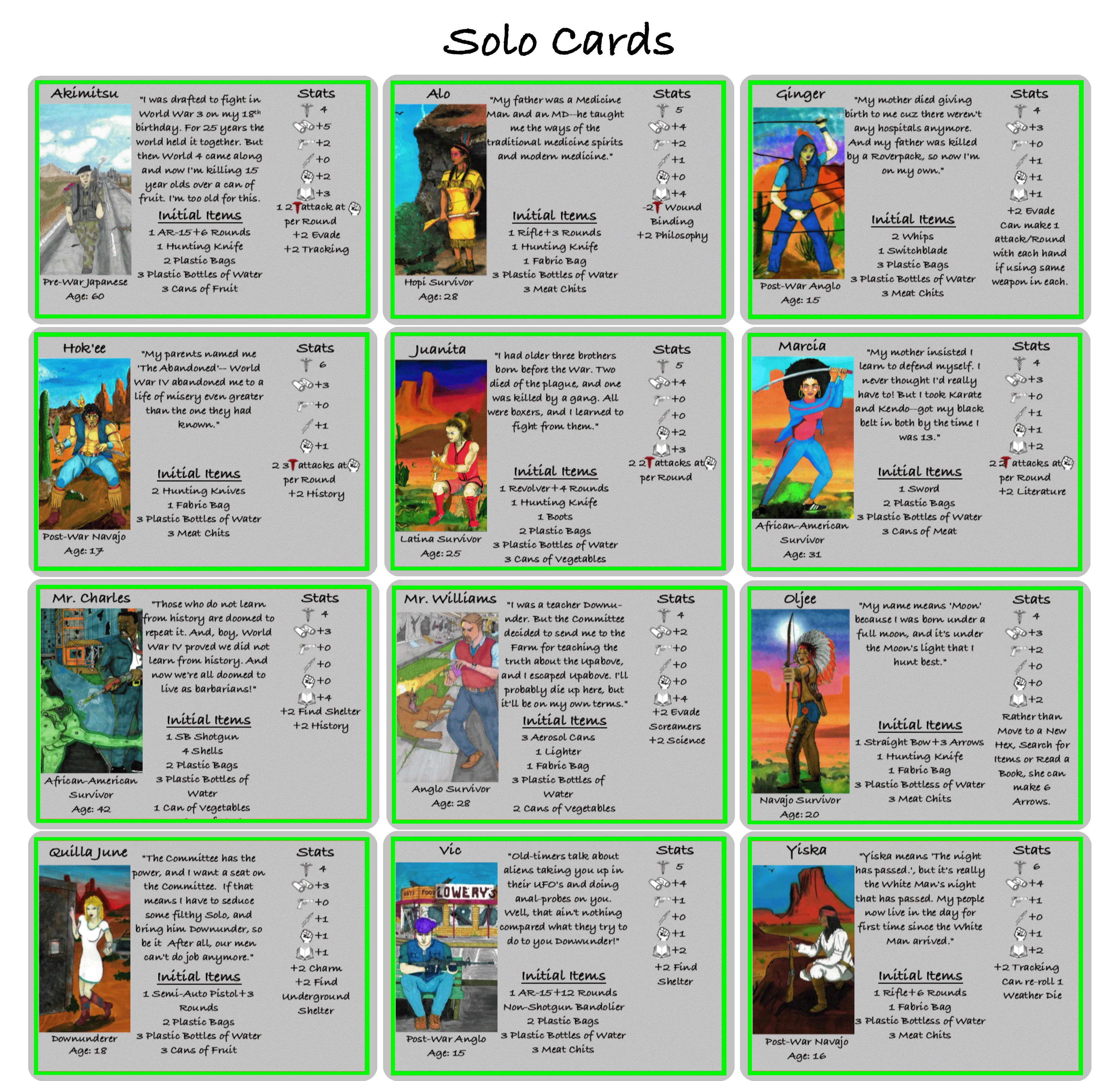 Solo Cards